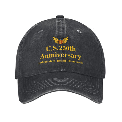 U.S. 250th Anniversary Printed unisex baseball cap outdoor hats adjustable cap trucker gift hat
