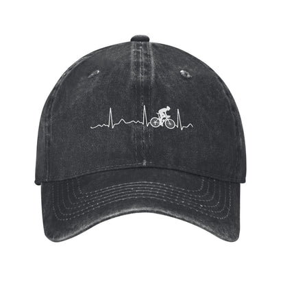 Cycling Pulse Heartbeat Printed unisex baseball cap adjustable cap outdoor sun hats trucker hat