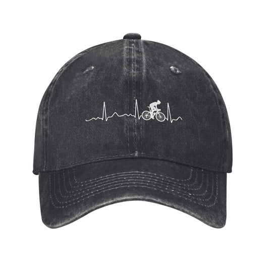 Cycling Pulse Heartbeat Printed unisex baseball cap adjustable cap outdoor sun hats trucker hat