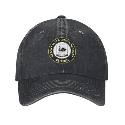 US Army 64th Armored Regiment Printed unisex baseball cap outdoor hats adjustable cap trucker gift hat