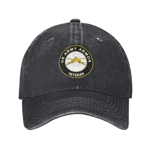 US Army Armor VETERAN Printed unisex baseball cap adjustable cap outdoor sun hats trucker hat