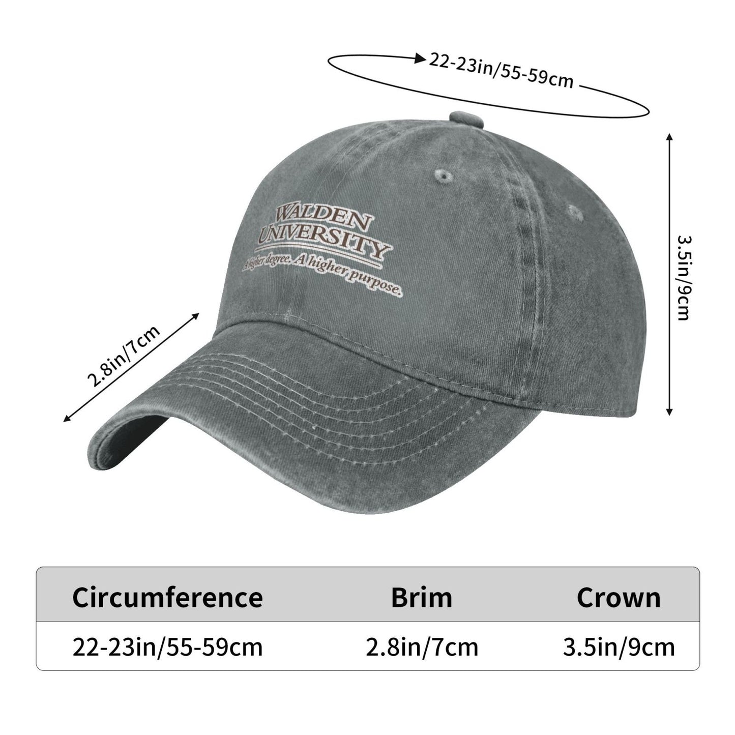 Walden University Printed unisex baseball cap adjustable cap outdoor sun hats trucker hat