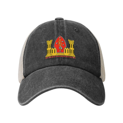 2nd CEB Insignia Printed unisex baseball cap adjustable grid baseball cap veteran gift