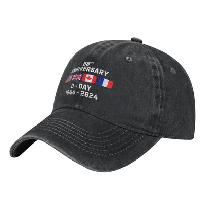 1944 D-Day 2025 80th Anniversary Printed unisex baseball cap adjustable cap outdoor sun hats trucker hat