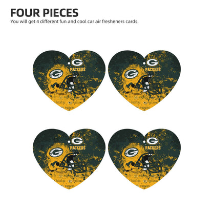 4-pcs Green Bay Packers Car Air Fresheners Cards Set car aromatherapy tablets