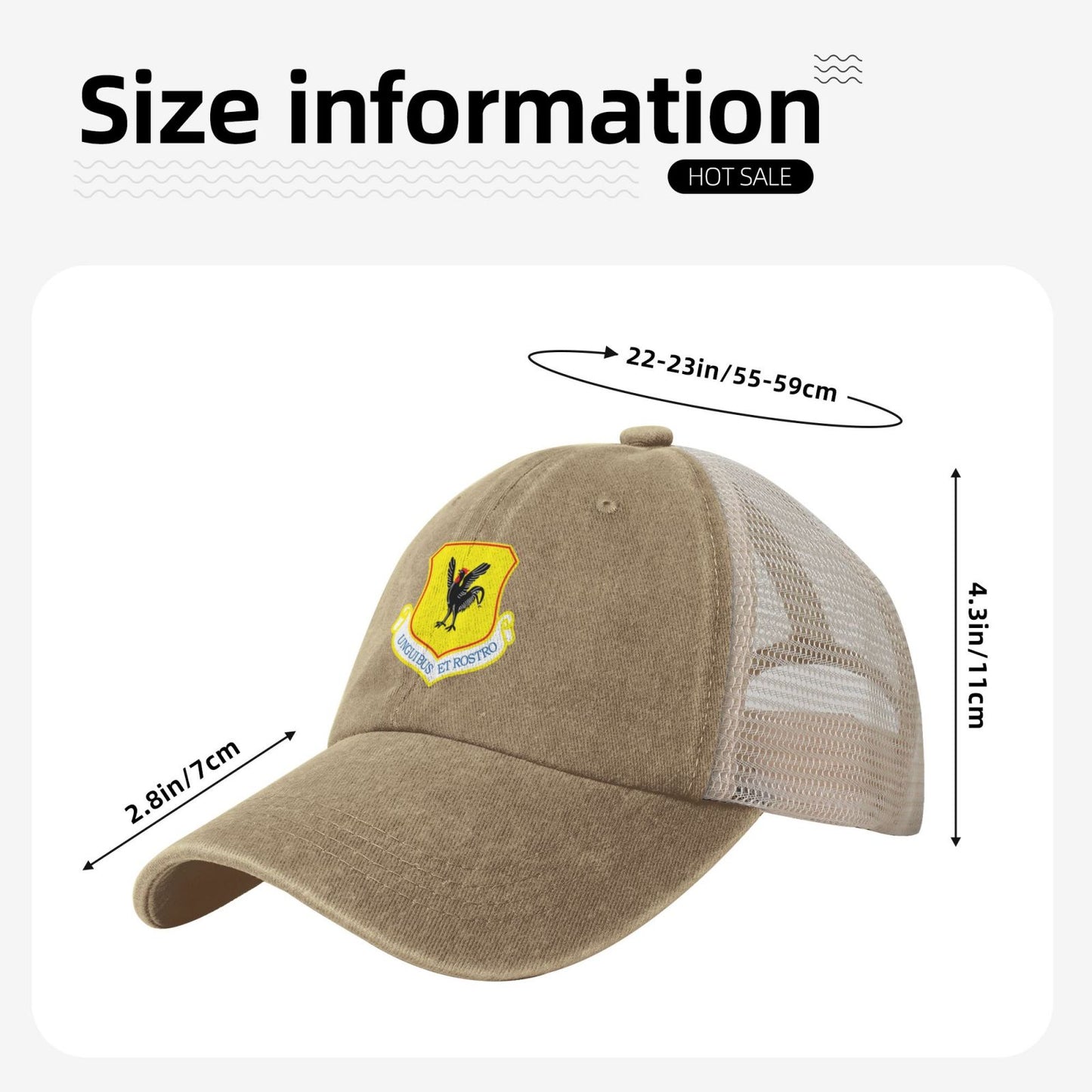 USAF-18th Wing Printed unisex baseball cap adjustable grid baseball cap veteran gift
