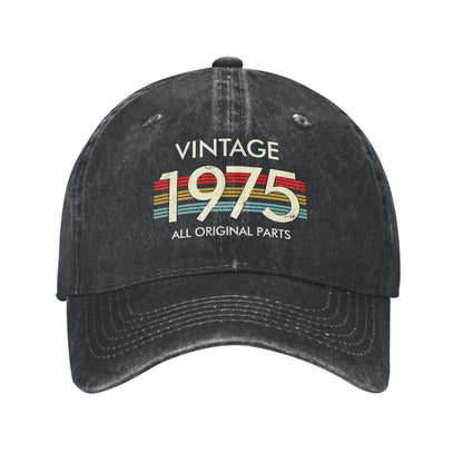 Vintage 1975 All Original Parts Printed unisex baseball cap outdoor hats adjustable cap trucker gift hat