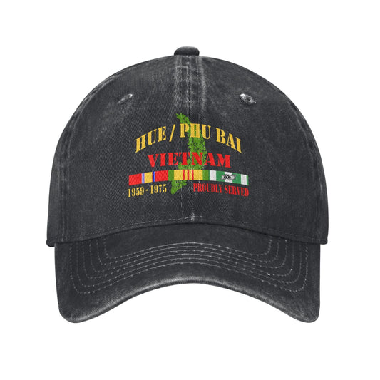 HUE PHU BAI VIETNAM VETERAN Printed unisex baseball cap outdoor hats adjustable cap trucker gift hat