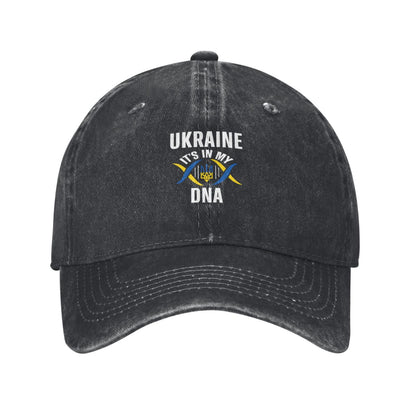 Ukraine Trident Flag Ukraine It's In My DNA Printed unisex baseball cap adjustable cap outdoor sunshade trucker hat