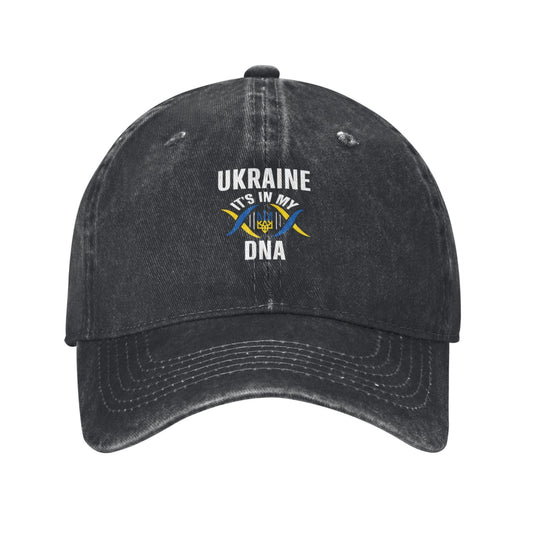 Ukraine Trident Flag Ukraine It's In My DNA Printed unisex baseball cap adjustable cap outdoor sunshade trucker hat