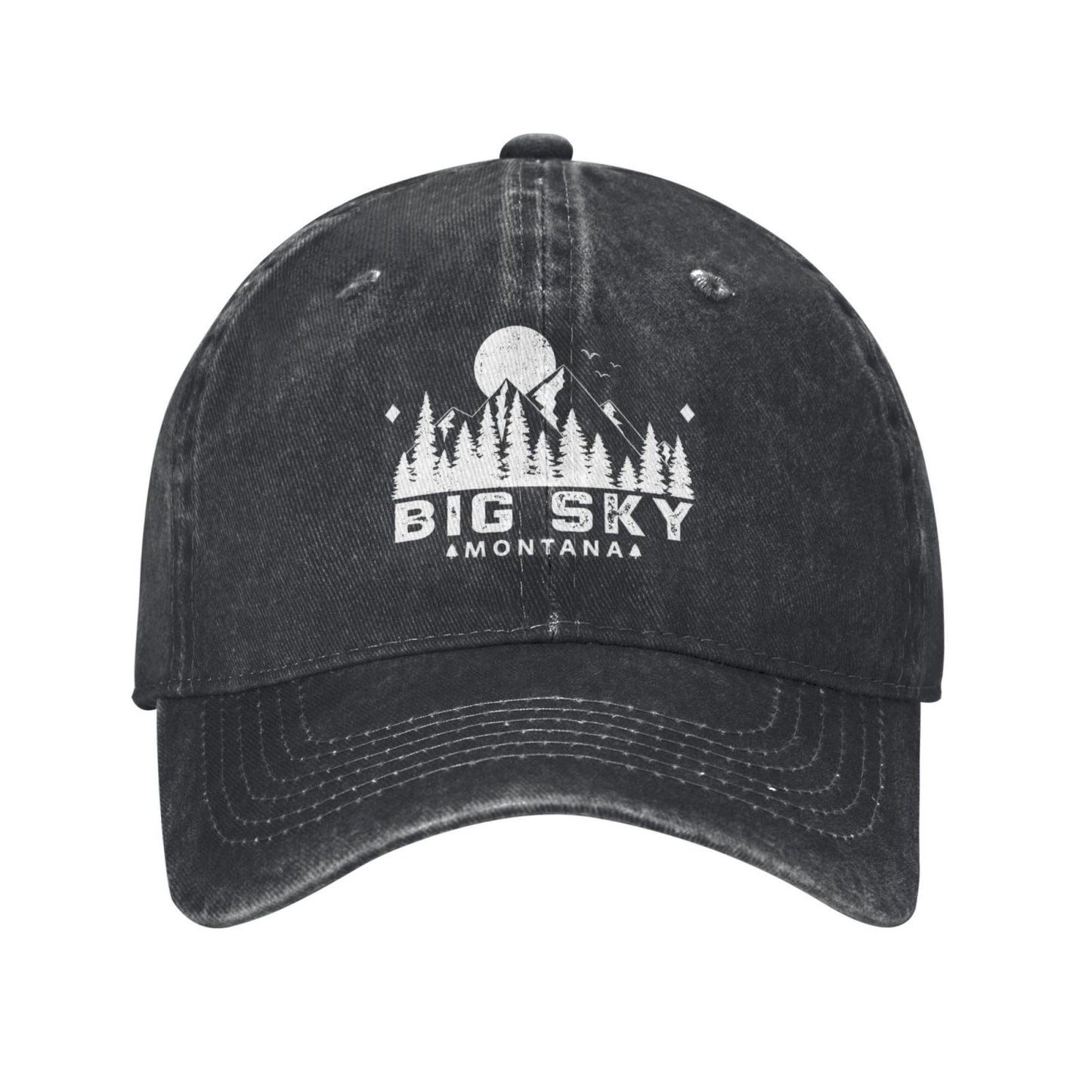 Big Sky Montana Mountain Printed unisex baseball cap adjustable cap outdoor sun hats trucker hat