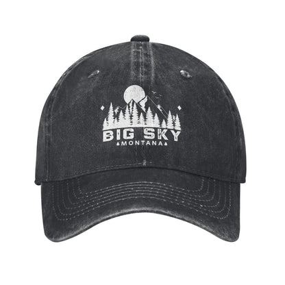 Big Sky Montana Mountain Printed unisex baseball cap adjustable cap outdoor sun hats trucker hat
