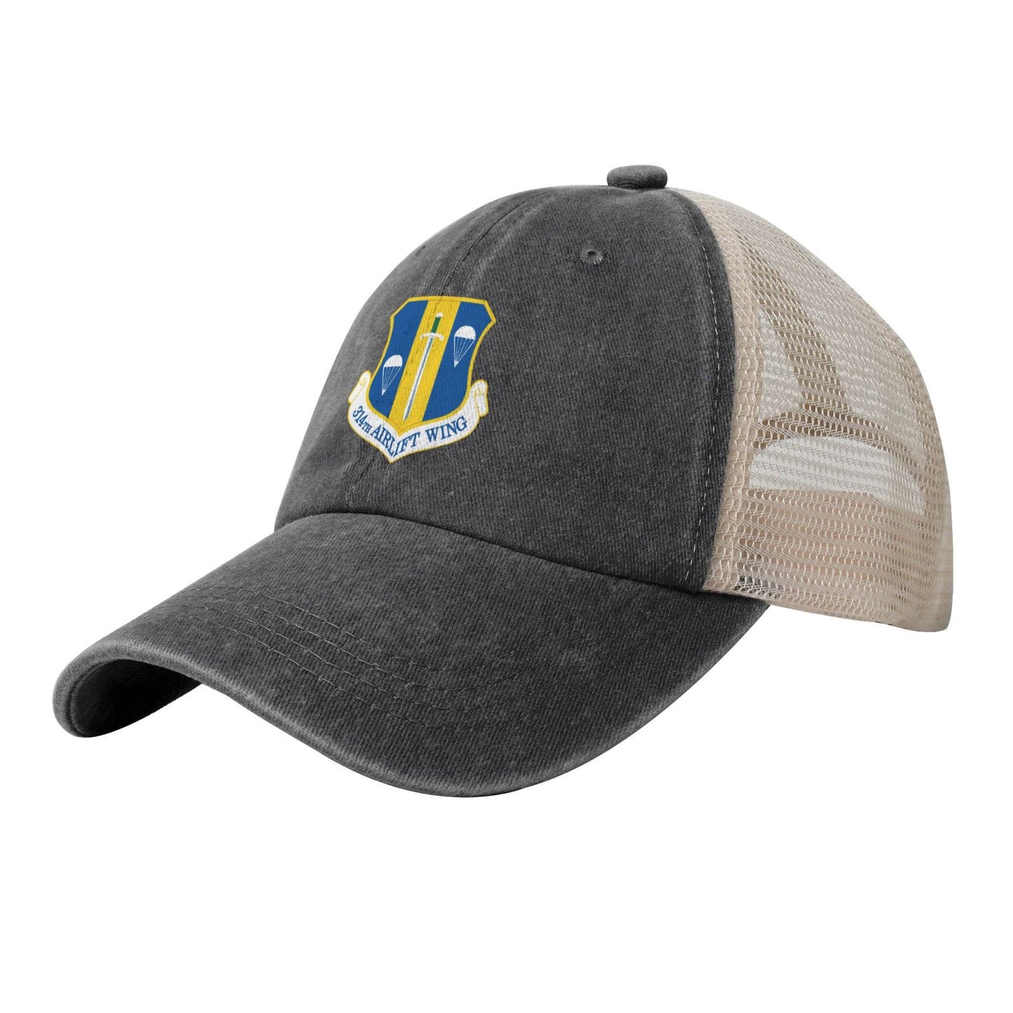 314th Airlift Wing Printed unisex baseball cap adjustable grid baseball cap veteran gift