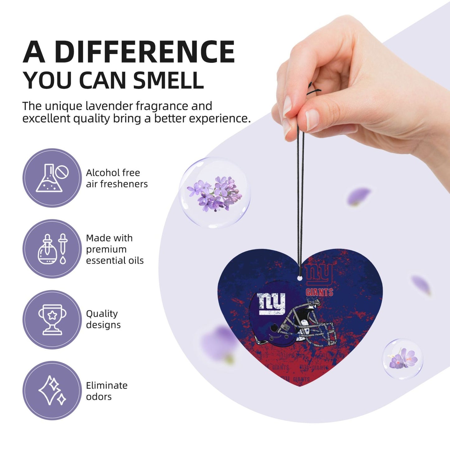 4-pcs New York Giants Car Air Fresheners Cards Set car aromatherapy tablets