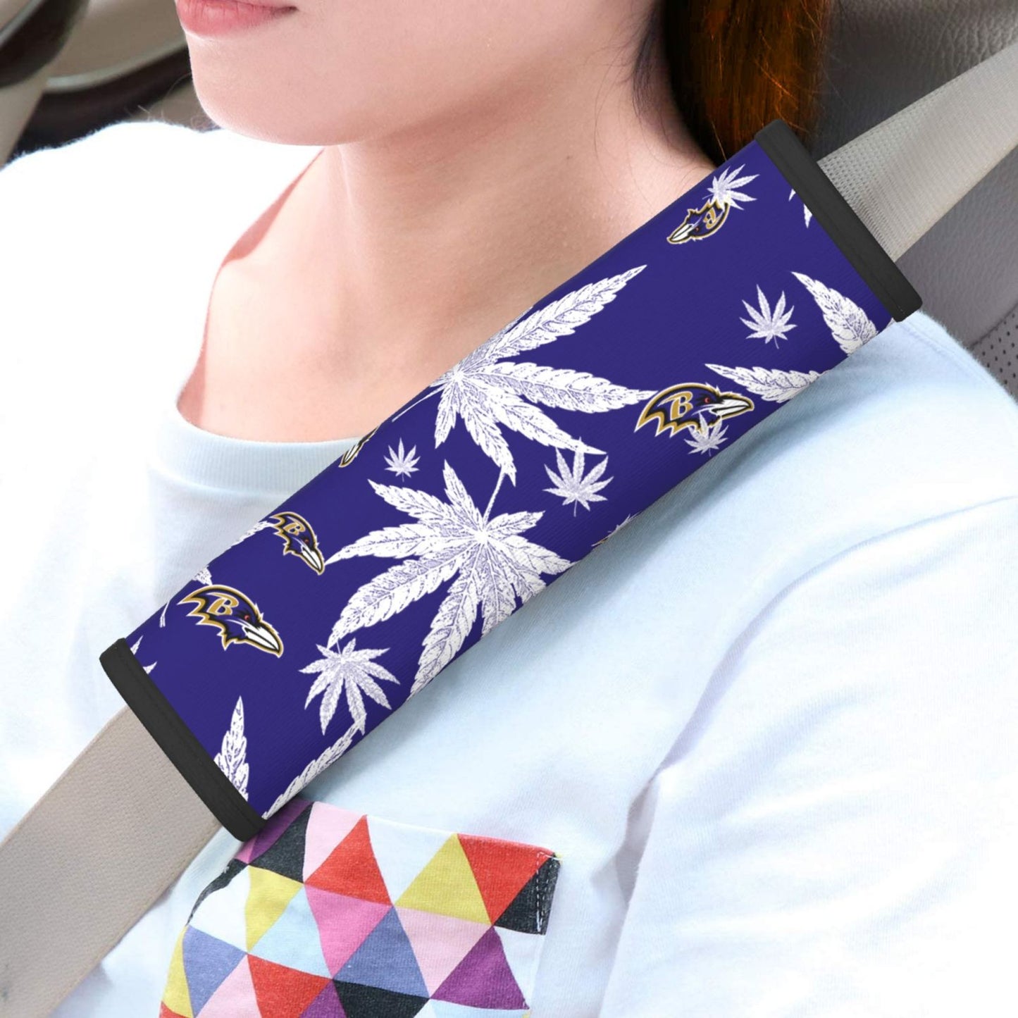 Baltimore Ravens Car seat belt protection cover Adult seat belt protection cover