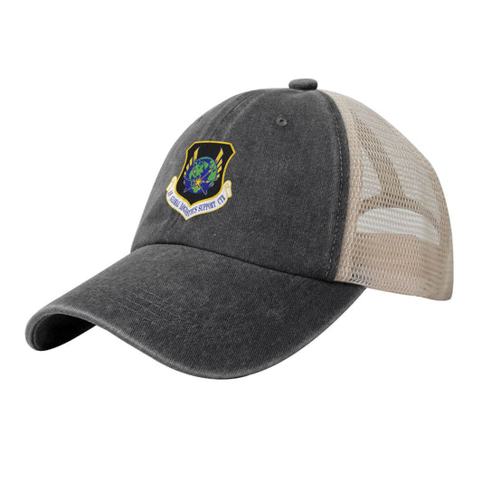 USAF-Global Logistical Support Center Printed unisex baseball cap adjustable grid baseball cap veteran gift