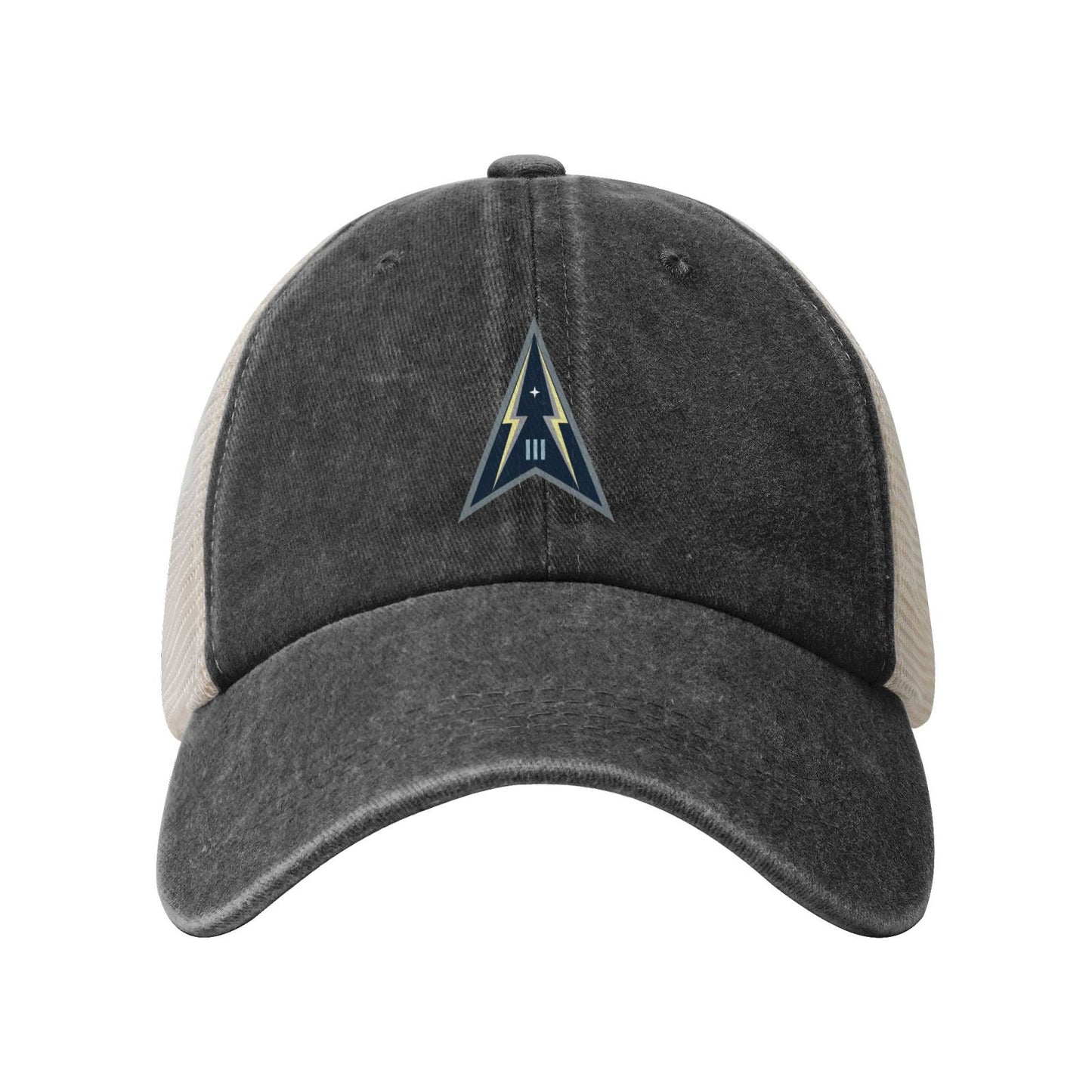 Space Delta 3 Emblem Printed unisex baseball cap adjustable grid baseball cap veteran gift