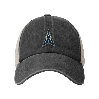 Space Delta 3 Emblem Printed unisex baseball cap adjustable grid baseball cap veteran gift