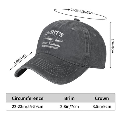 Shark Fishing AMITY ISLAND EST 1975 Printed unisex baseball cap adjustable cap outdoor sun hats trucker hat