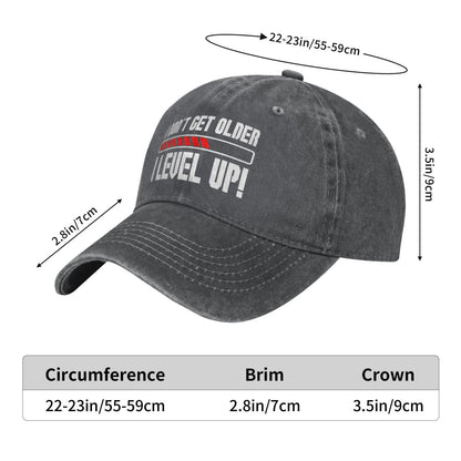 I Don't Get Older I Level Up Printed unisex baseball cap adjustable cap outdoor sun hats trucker hat