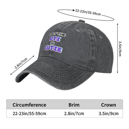 I Put The Uti In Cutie Printed unisex baseball cap outdoor hats adjustable cap trucker gift hat