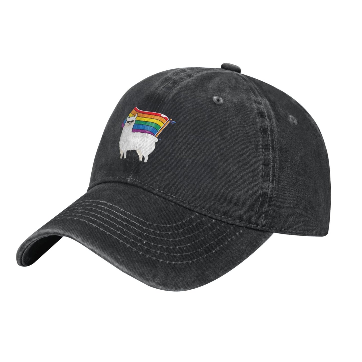 LLama LGBT Pride Flag Printed unisex baseball cap adjustable cap outdoor sun hats trucker hat
