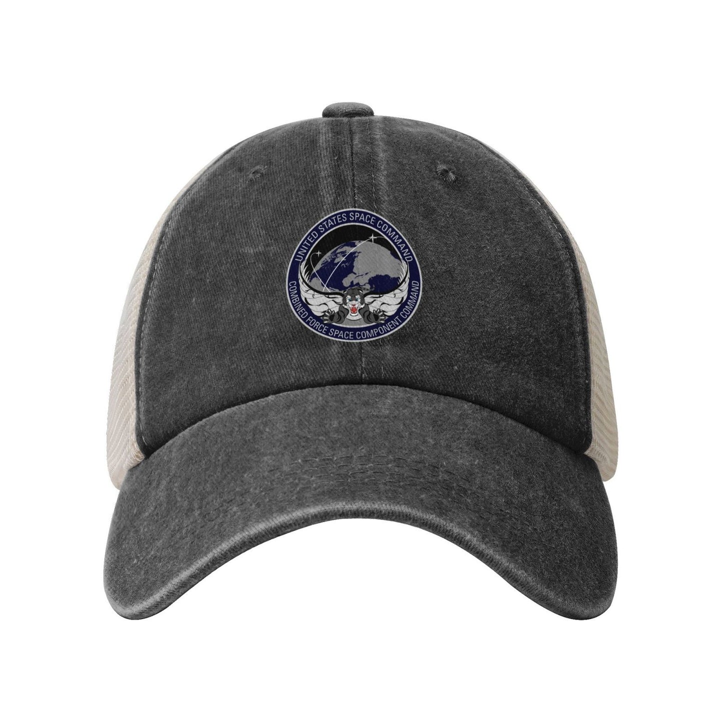 Seal Of The Combined Force Space Component Command Printed unisex baseball cap adjustable grid baseball cap veteran gift