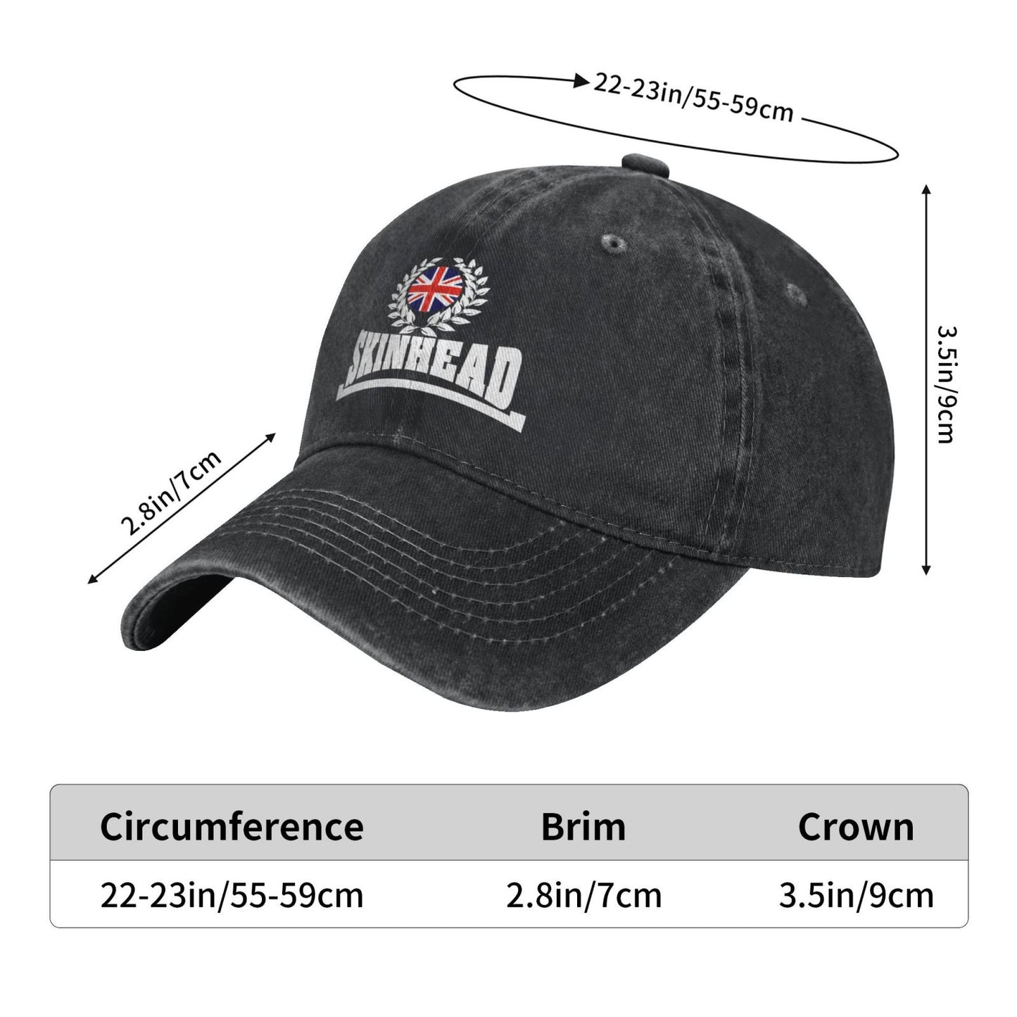Skinhead Embroidered Printed unisex baseball cap adjustable cap outdoor sun hats trucker hat