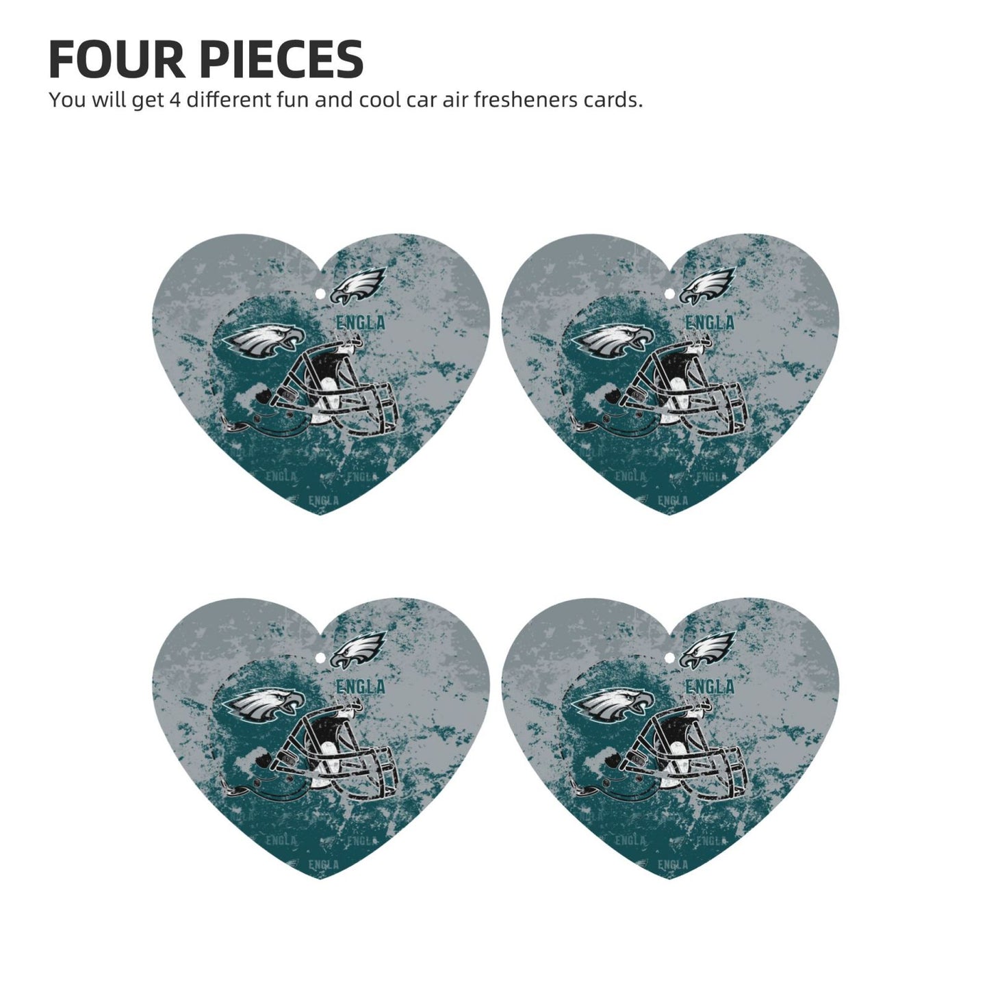 4-pcs Philadelphia Eagles Car Air Fresheners Cards Set car aromatherapy tablets