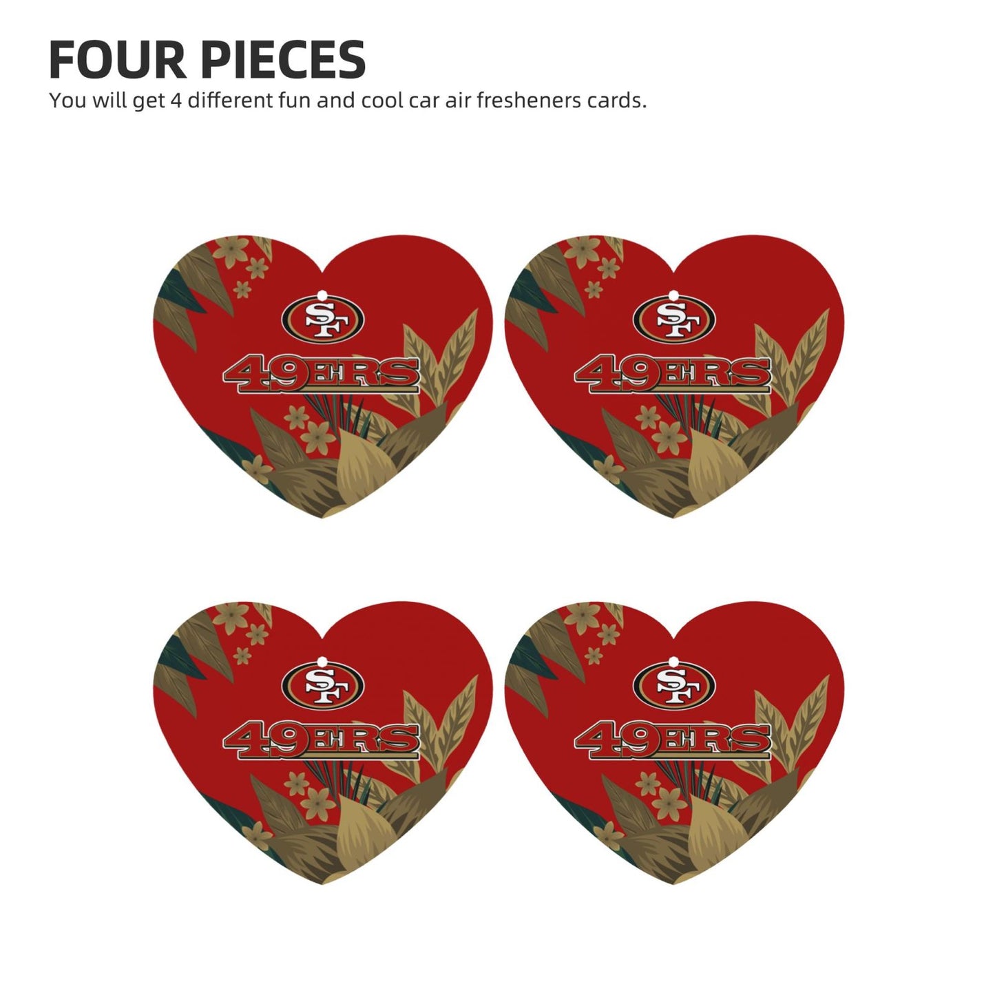 4pcs- San Francisco 49ers car aromatherapy tablets Car Air Fresheners Cards Set
