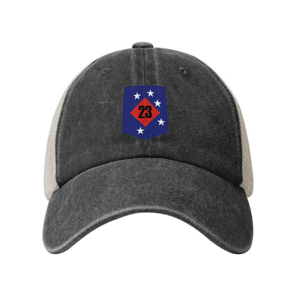 USMC-23rd Marine Regiment Printed unisex baseball cap adjustable grid baseball cap veteran gift