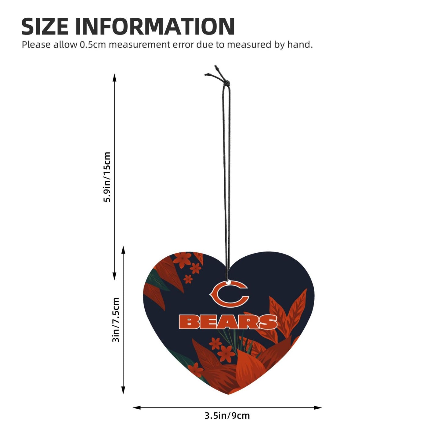 4pcs- Chicago Bears car aromatherapy tablets Car Air Fresheners Cards Set