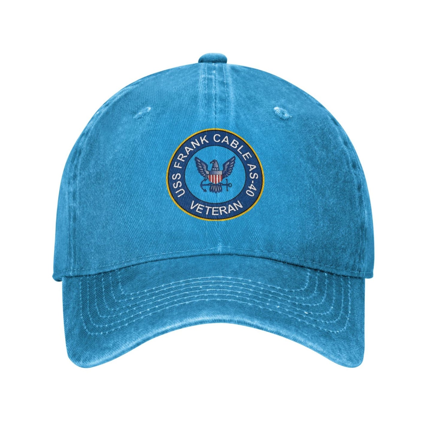 USS FRANK CABLE AS-40 VETERAN Printed unisex baseball cap adjustable cap outdoor sunshade trucker hat