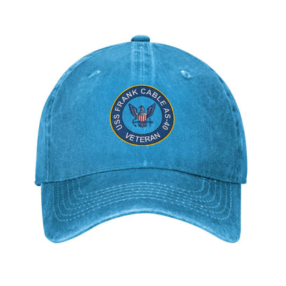 USS FRANK CABLE AS-40 VETERAN Printed unisex baseball cap adjustable cap outdoor sunshade trucker hat