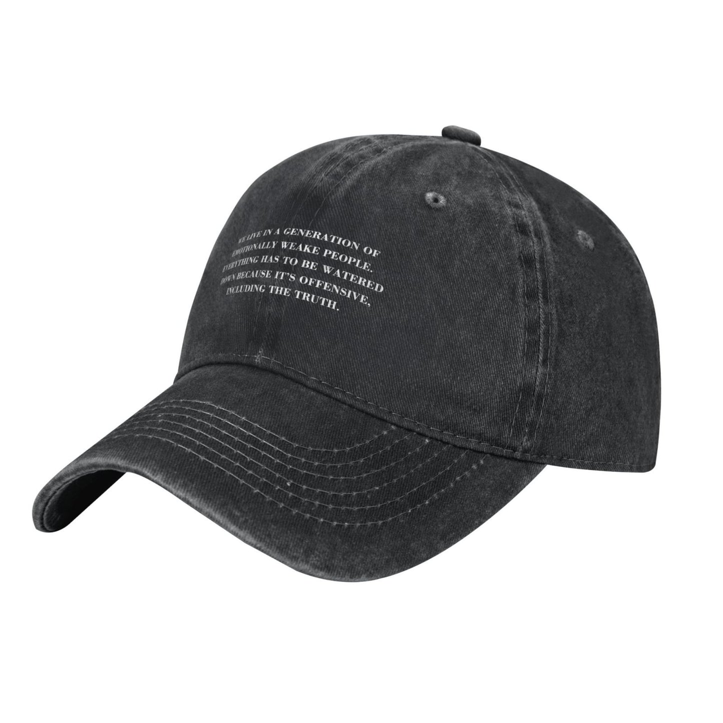We Live In The Generation Emotionally Weak People Printed unisex baseball cap adjustable cap outdoor sunshade trucker hat