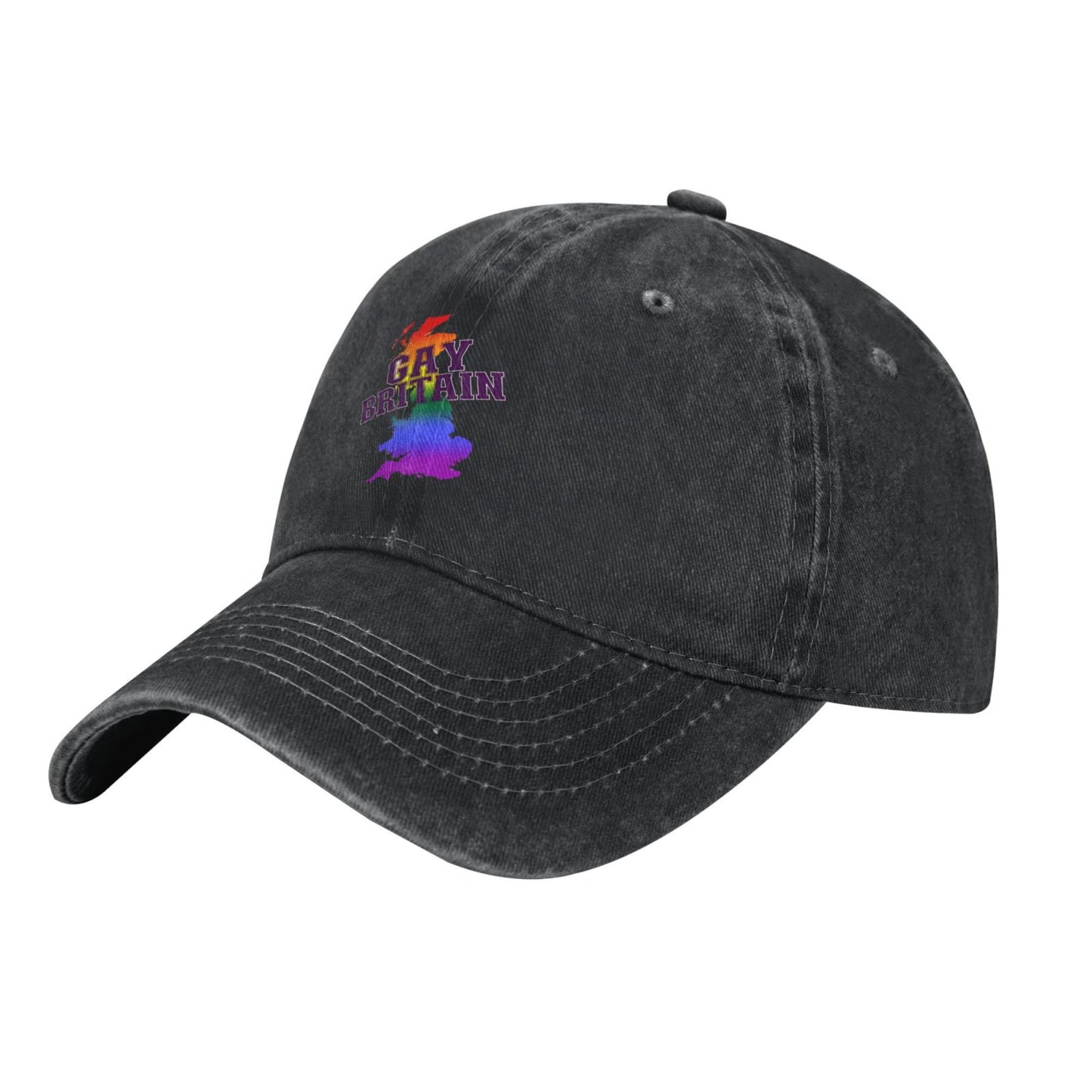 Gay Britain! Rainbow UK LGBTQ Printed unisex baseball cap adjustable cap outdoor sun hats trucker hat