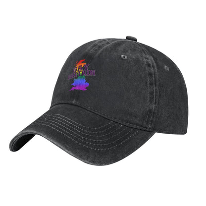 Gay Britain! Rainbow UK LGBTQ Printed unisex baseball cap adjustable cap outdoor sun hats trucker hat