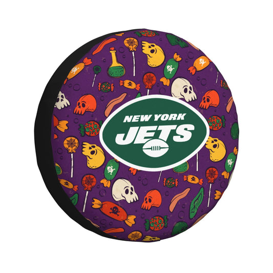 New York Jets print Halloween candy print car tire cover tire dust cover