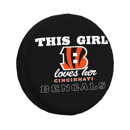 Cincinnati Bengals Printing wheel dust cover black background car tire cover