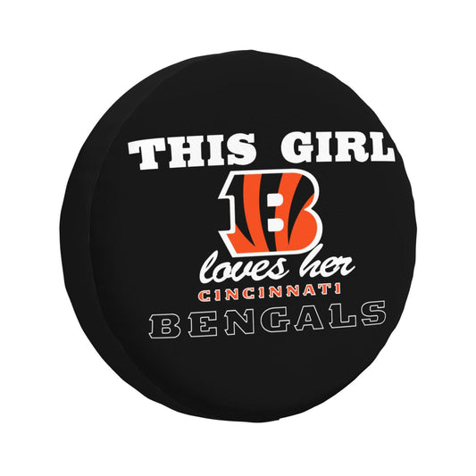 Cincinnati Bengals Printing wheel dust cover black background car tire cover
