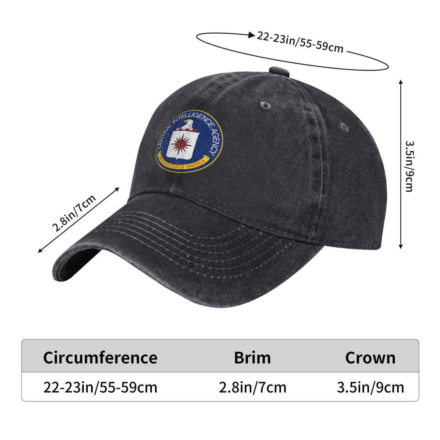 United States CIA Specaal Agent Printed unisex baseball cap outdoor hats adjustable cap trucker gift hat