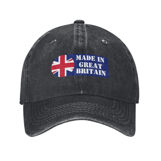 Made In Great Britain Flag Design Sticker Printed unisex baseball cap adjustable cap outdoor sun hats trucker hat
