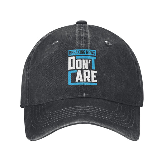 Breaking News I Don't Care (3) Printed unisex baseball cap adjustable cap outdoor sun hats trucker hat
