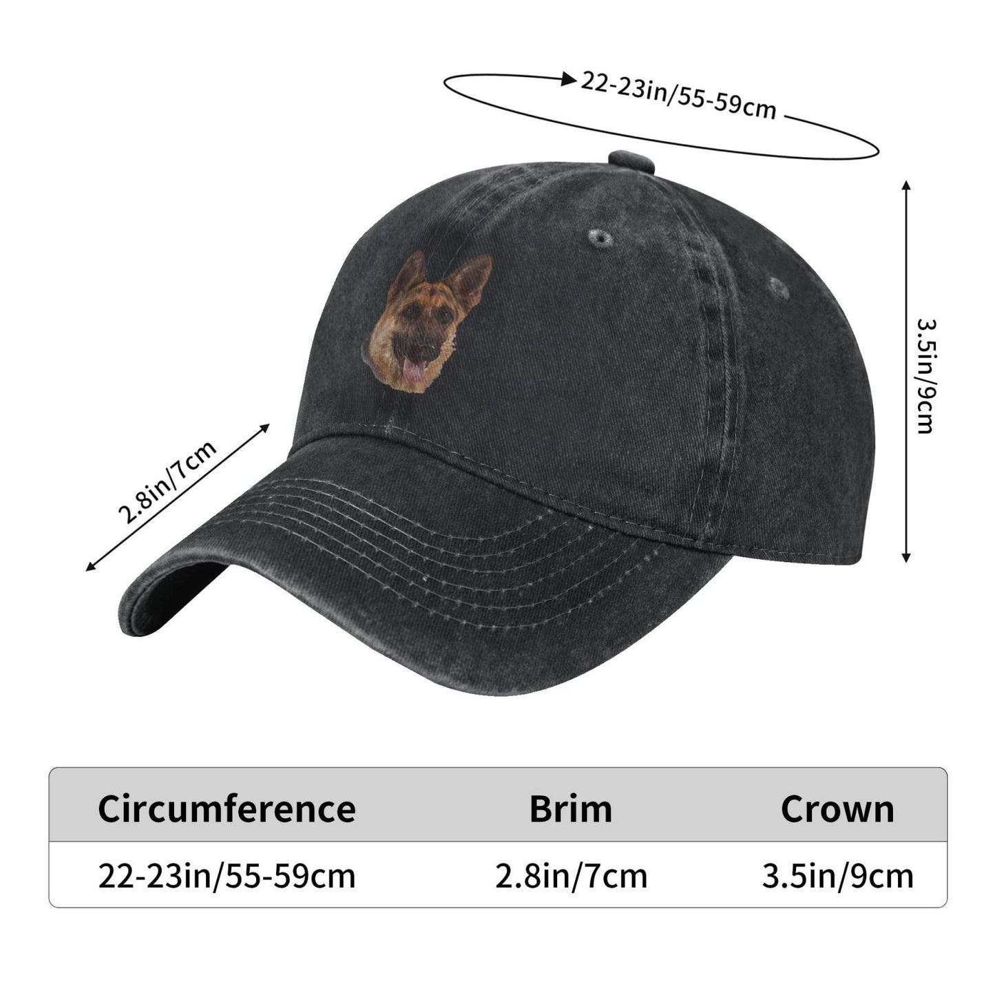 ALSATION PERSONALISED DOG Printed unisex baseball cap adjustable cap outdoor trucker hat veterans Gifts