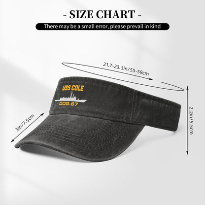USS Cole (DDG-67) Printed adjustable Empty Top Baseball Sun Cap unisex outdoor sports hat veterans gift