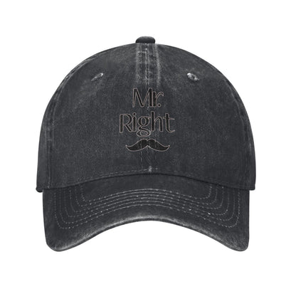 Mr. Right Printed unisex baseball cap adjustable cap outdoor sun hats trucker hat