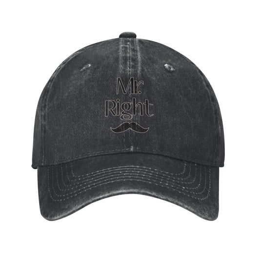 Mr. Right Printed unisex baseball cap adjustable cap outdoor sun hats trucker hat