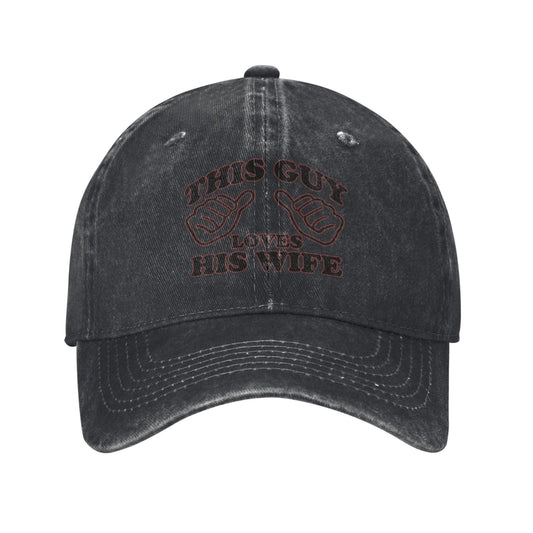 This Guy Loves His Wife Printed unisex baseball cap adjustable cap outdoor sun hats trucker hat