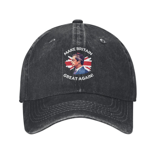 Make Britain Great Again Support Nigel Farage Printed unisex baseball cap adjustable cap outdoor sun hats trucker hat