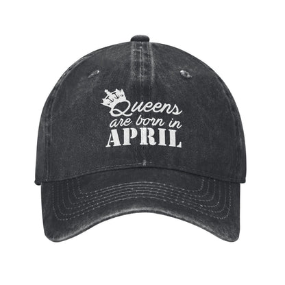 Birthday Gift For Queens Are Born In April Printed unisex baseball cap adjustable cap outdoor sun hats trucker hat